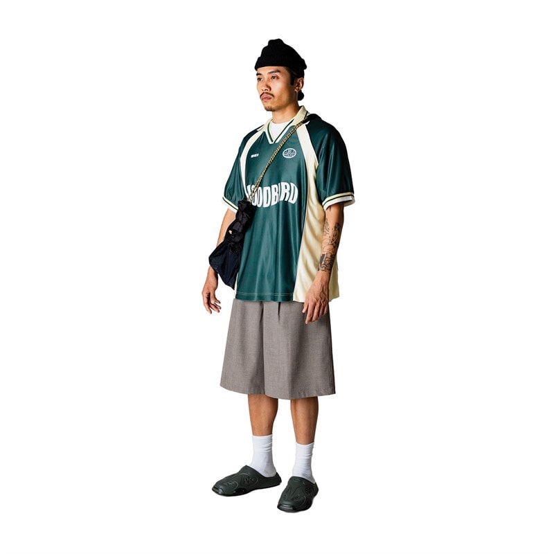 Woodbird Mens Taka Short Sleeve Polo Shirt Pine Green - Image 3