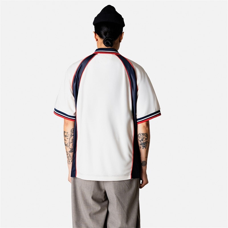 Woodbird Mens Taka Short Sleeve Polo Shirt Off White - Image 2