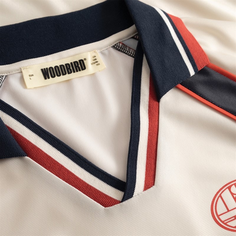 Woodbird Mens Taka Short Sleeve Polo Shirt Off White - Image 5