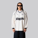 Woodbird Mens Taka Long Sleeve Polo Shirt Off White