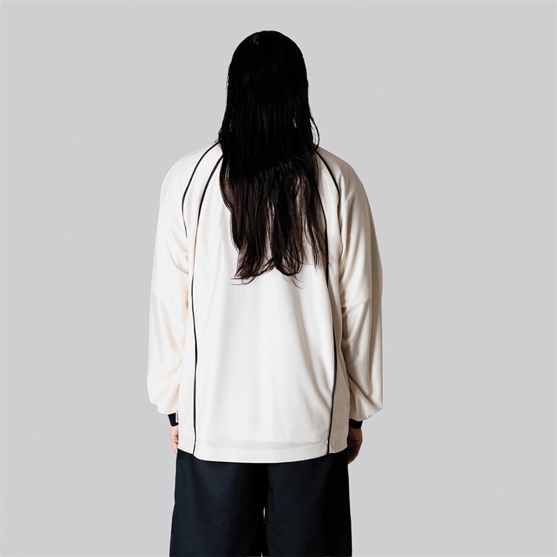 Woodbird Mens Taka Long Sleeve Polo Shirt Off White - Image 2