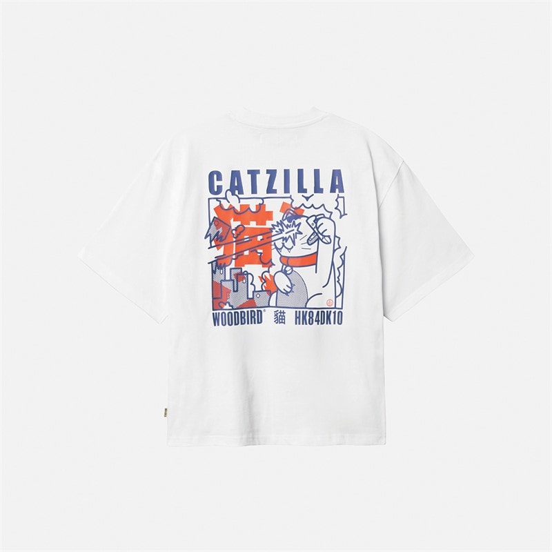 Woodbird Mens Baine Zilla T-Shirt White - Image 5