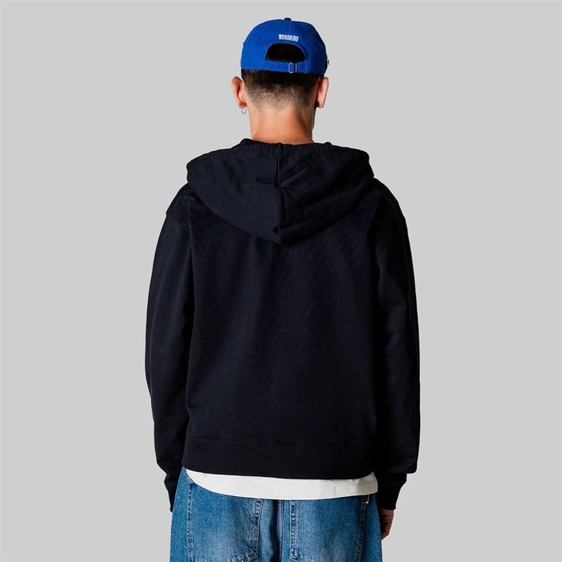 Woodbird Mens Fuji Base Zip Hoodie Black - Image 2