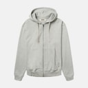 Woodbird Mens Fuji Base Zip Hoodie Light Grey Melange