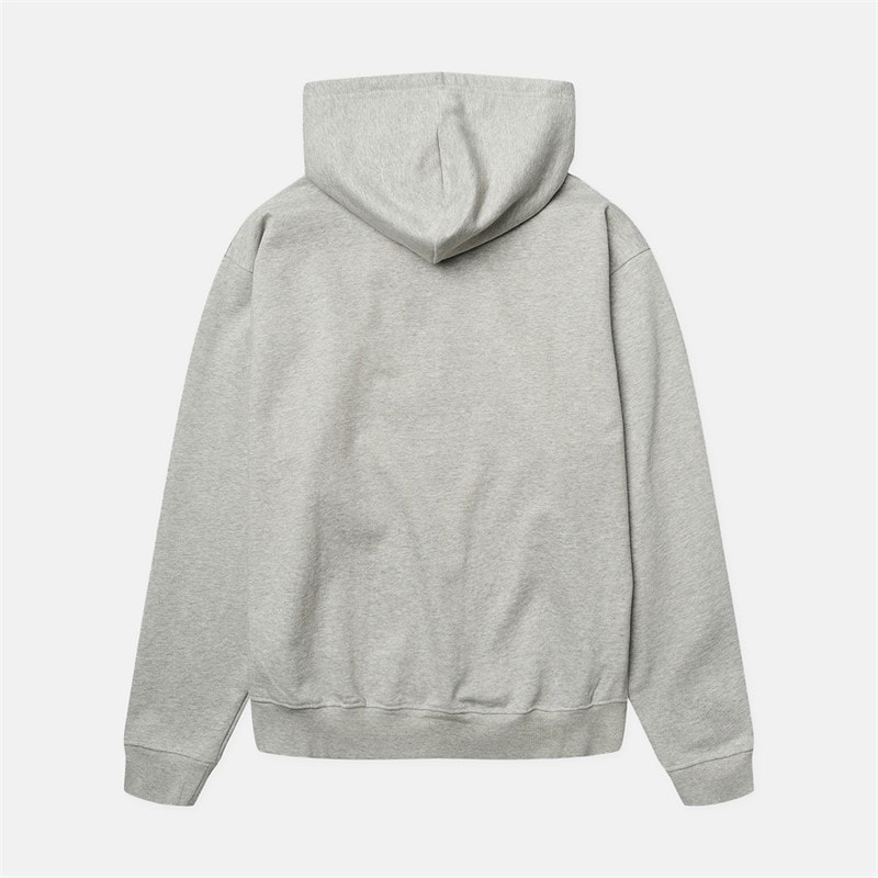 Woodbird Mens Fuji Base Zip Hoodie Light Grey Melange - Image 2