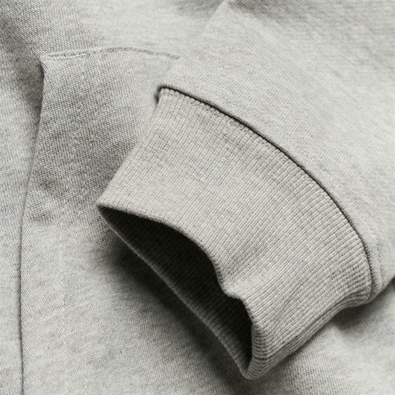 Woodbird Mens Fuji Base Zip Hoodie Light Grey Melange - Image 4