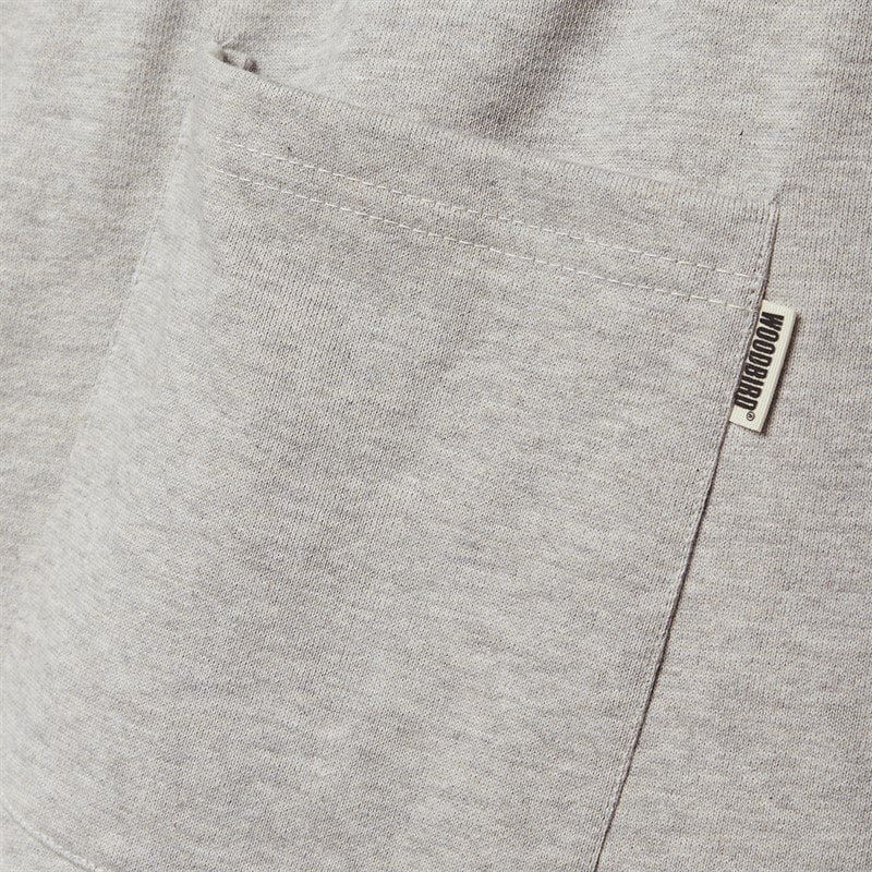 Woodbird Mens Base Joggers Light Grey Melange - Image 4