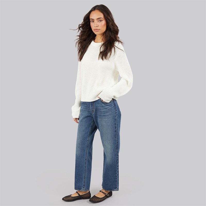 JJ REBEL Womens Jasmine Knit Crew Neck Cloud Dancer - Image 3