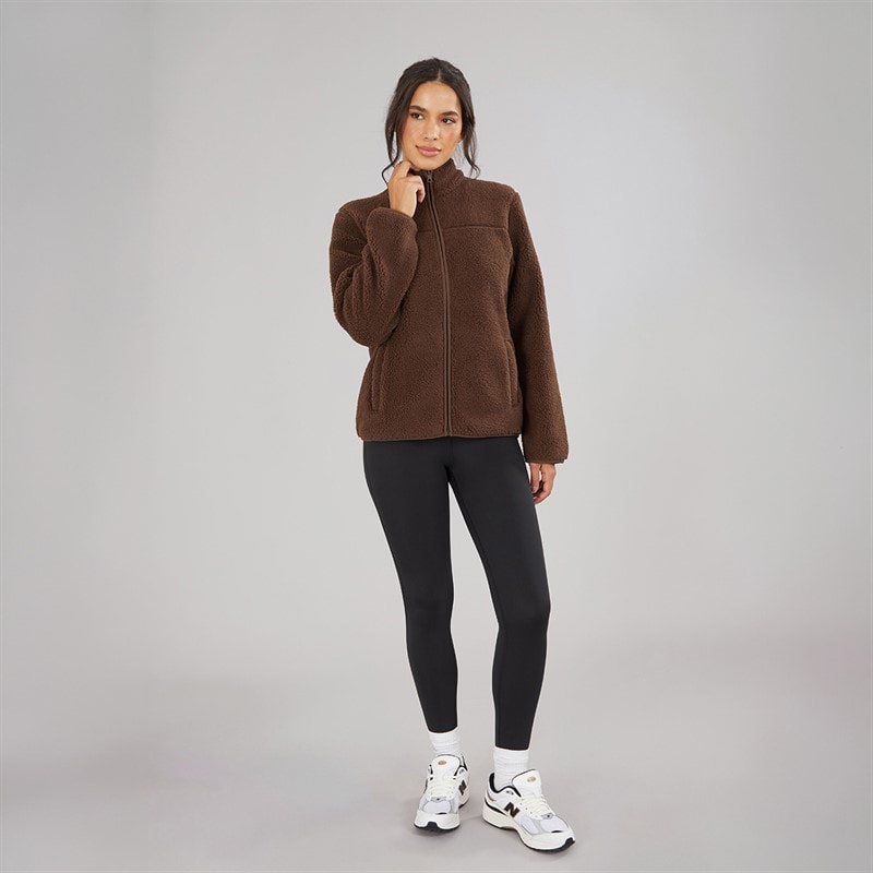 JJ REBEL Womens Mary Fleece Chocolate Brown - Image 3