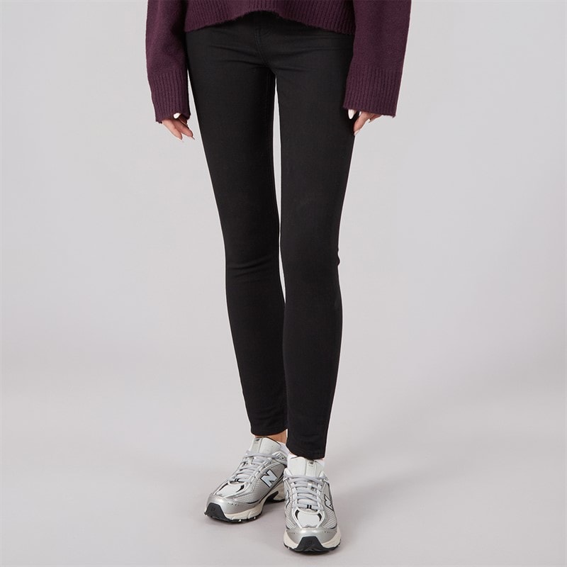 JJ REBEL Womens Womes Michelle Skinny Fit Jeans 637 Black - Image 1