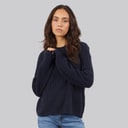 JJ REBEL Womens Jasmine Knit Crew Neck Sky Captain