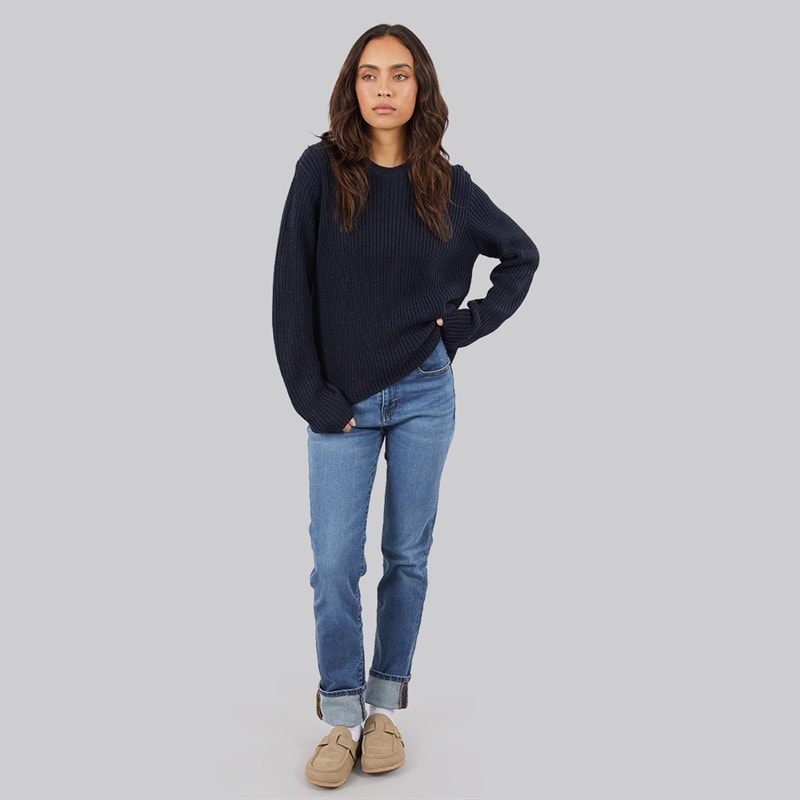 JJ REBEL Womens Jasmine Knit Crew Neck Sky Captain - Image 3