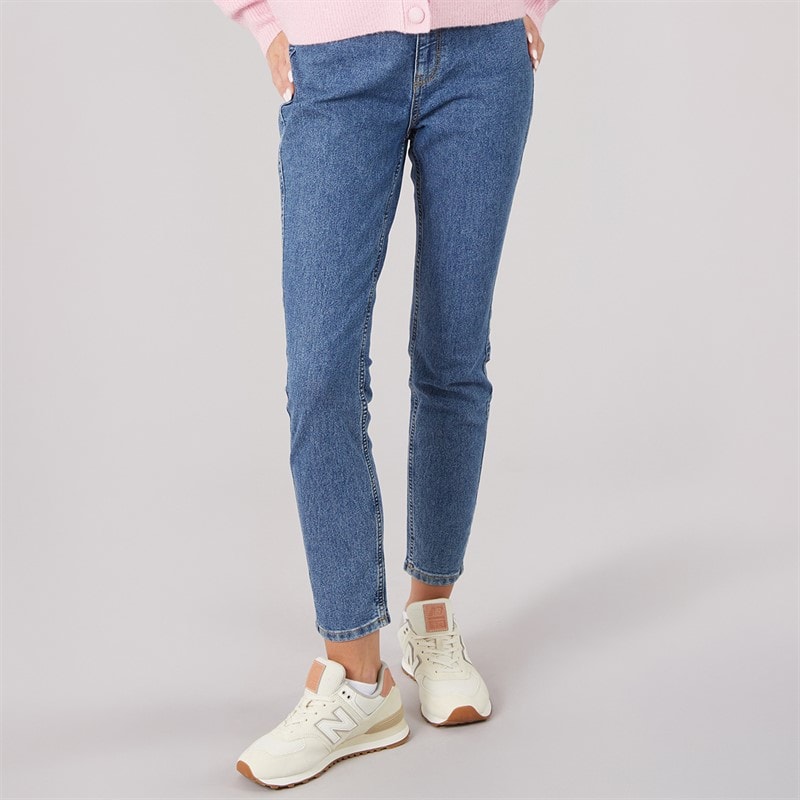 JJ REBEL Womens Womes Michelle Skinny Fit Jeans 635 Mid Blue - Image 1