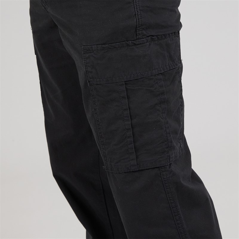 JJ REBEL Mens Carlos Relaxed Cargo Pants Black - Image 3