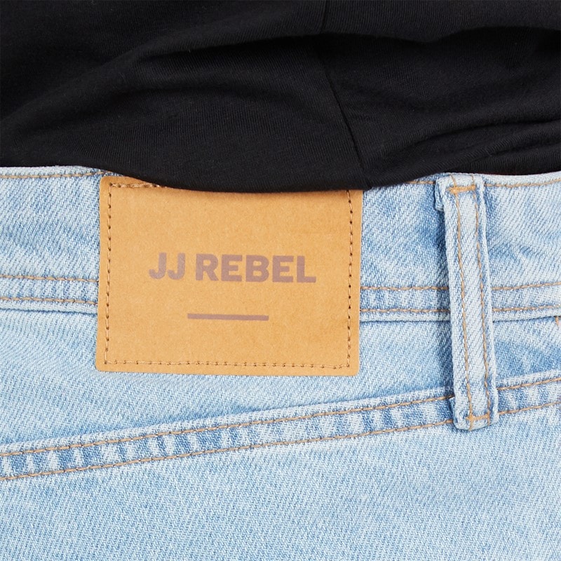 JJ REBEL Mens Ryan 638 Relaxed Fit Jeans Light Blue - Image 3