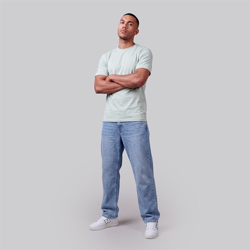 JJ REBEL Mens Simon T-Shirt Aqua Grey - Image 3
