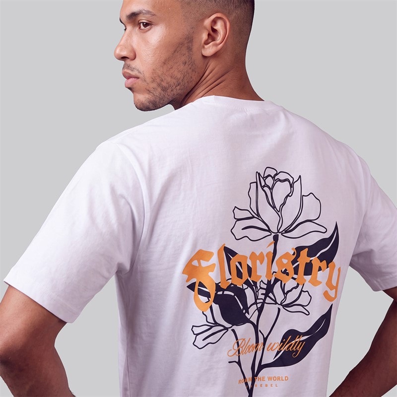 JJ REBEL Mens Simon T-Shirt White - Image 3