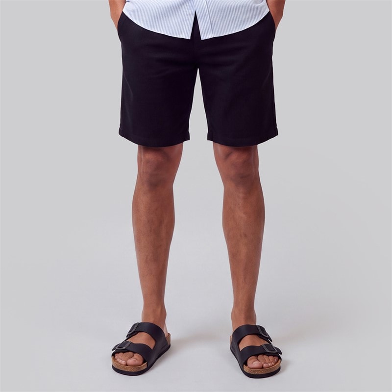 JJ REBEL Mens Sunny Chino Shorts Black - Image 1
