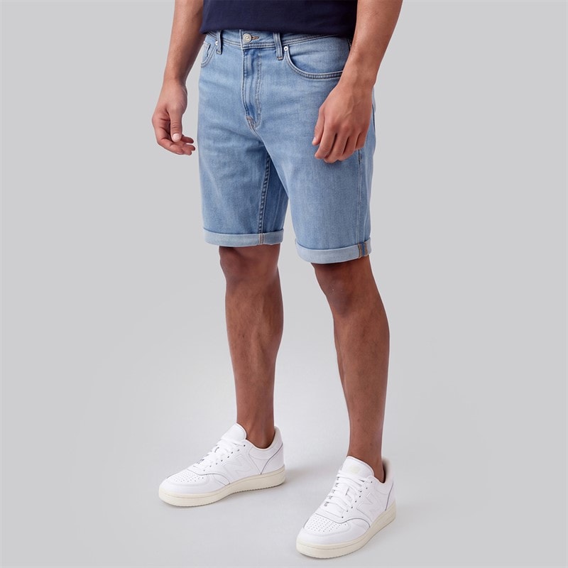 JJ REBEL Mens Craft Denim Shorts Blue - Image 3