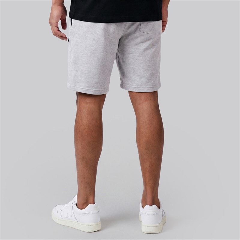 JJ REBEL Mens Logo Sweat Shorts Light Grey Melange - Image 2