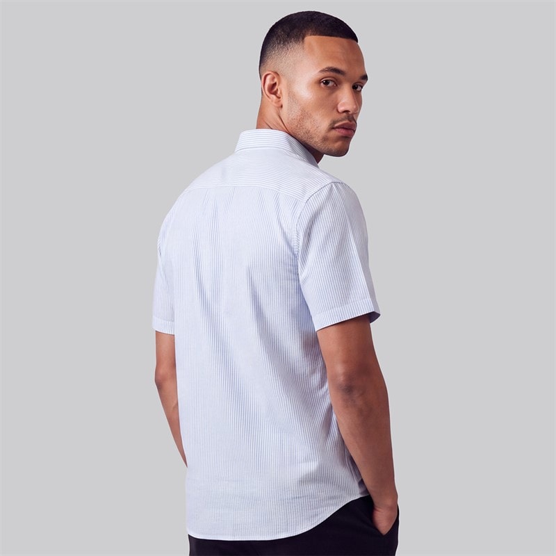 JJ REBEL Mens Oscar Short Sleeve Shirt Infinity White - Image 2
