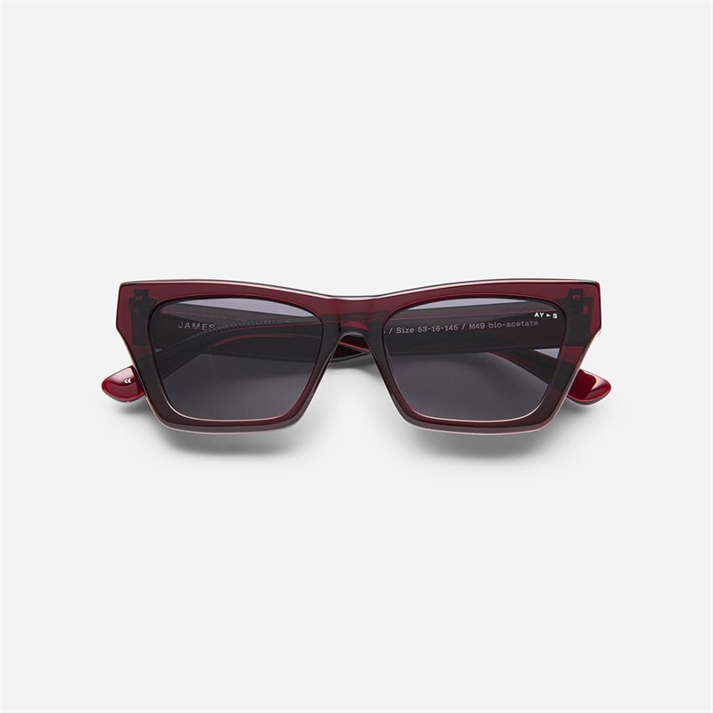 AY Studios Beam Sunglasses Transparent Burgundy - Image 2
