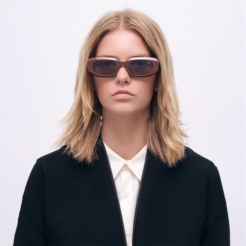 AY Studios Bloom Sunglasses Solid Chocolate Brown - Image 3