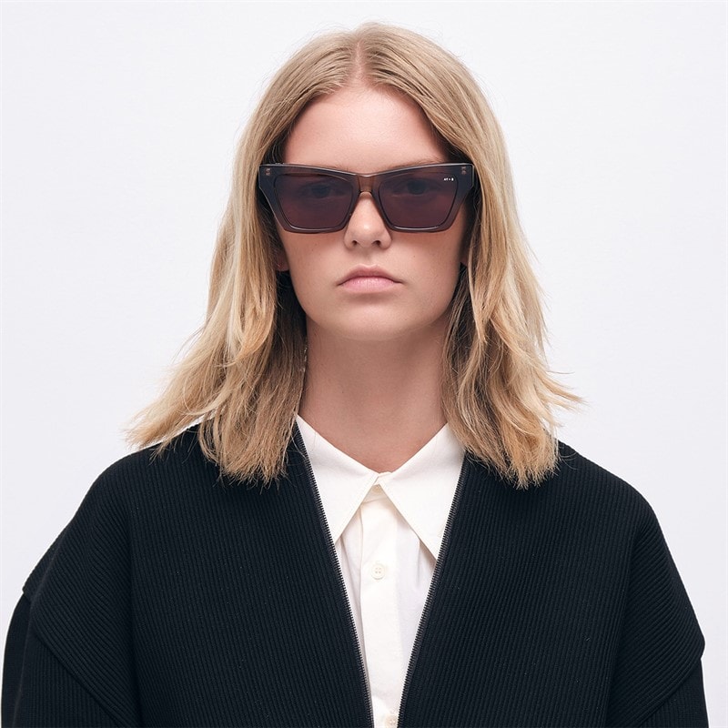 AY Studios Beam Sunglasses Transparent Coffee Brown - Image 3