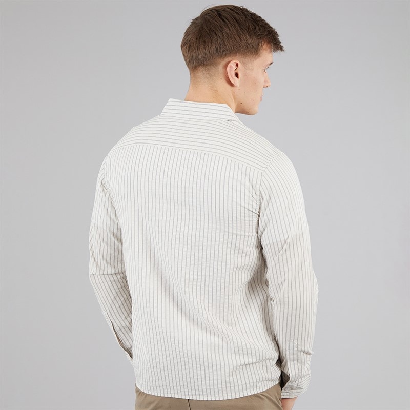 C.R.C. Mens Mosh Seerrsucker Shirt ripe White St - Image 2
