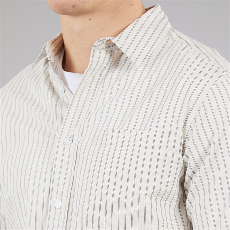 C.R.C. Mens Mosh Seerrsucker Shirt ripe White St - Image 3