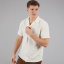C.R.C. Mens Berry Textured Shirt Off White Offwhite