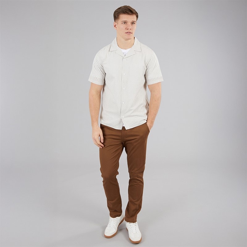 C.R.C. Mens Berry Seerrsucker Shirt ripe White St - Image 4
