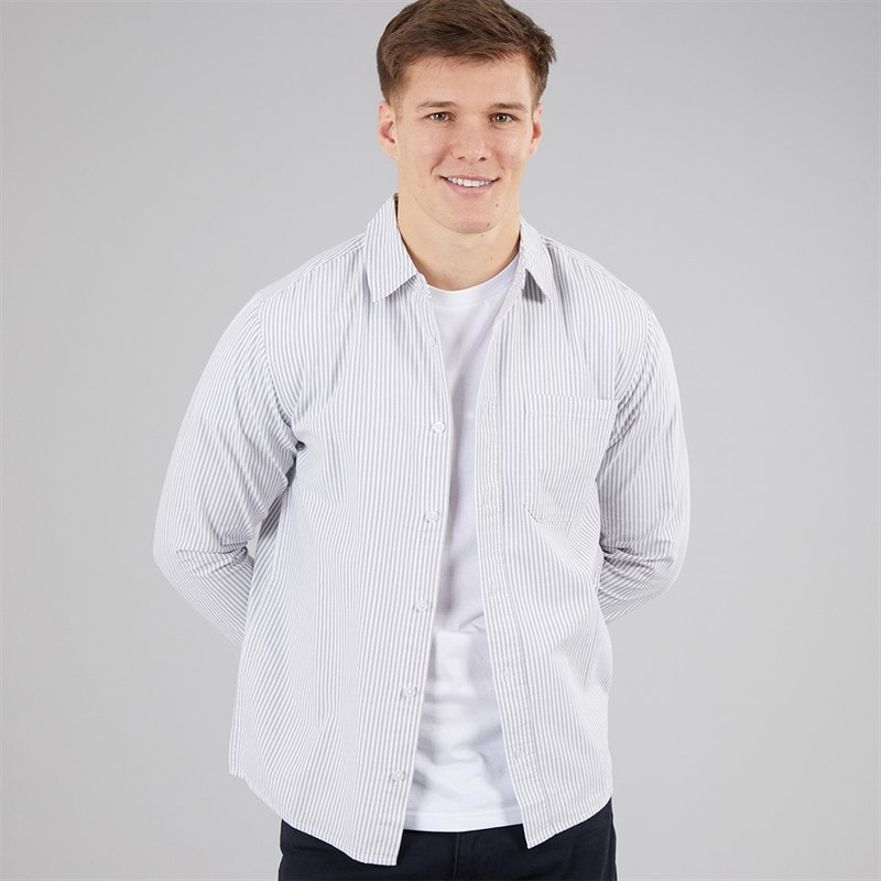 C.R.C. Mens Mosh Oxford Shirt Olive/White - Image 1