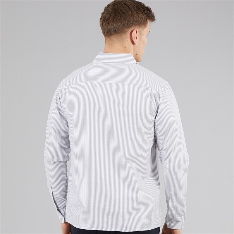 C.R.C. Mens Mosh Oxford Shirt Olive/White - Image 2