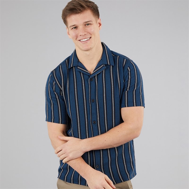 C.R.C. Mens Berry Shirt Teal/White/Black - Image 5