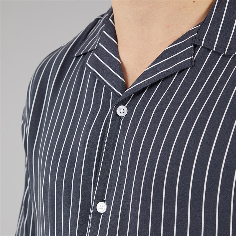 C.R.C. Mens Berry Shirt Black Stripe - Image 3