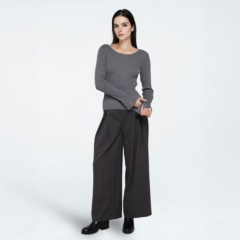 Moves Womens Twusti Jumper 960M Grey Melange - Image 3