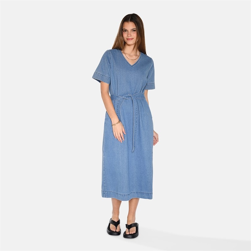 Moves Womens Dawn Midi Dress 1002 Medium Blue