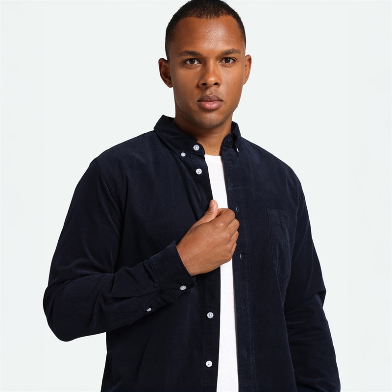 Minimum Mens Colt Long Sleeve Shirt 687 Navy Blazer - Image 3