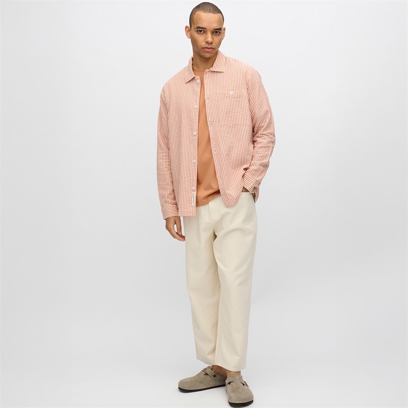 Minimum Mens Francis Long Sleeve Shirt 1235 Sandstorm - Image 4