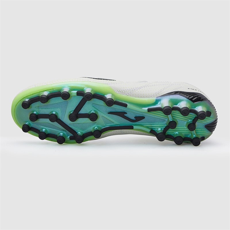 Joma Mens Evolution 25 AG Artificial Grass Football Boots White/Fluoro Green - Image 3