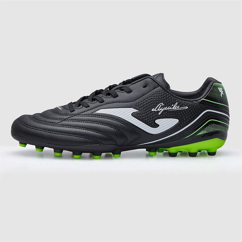 Joma Mens Aguila 25 AG Artificial Grass Football Boots Black/Fluoro Green - Image 2