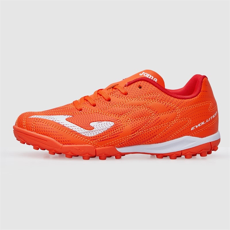 Joma Junior Evolution 25 TF Astro Turf Football Boots Fluoro Orange - Image 2