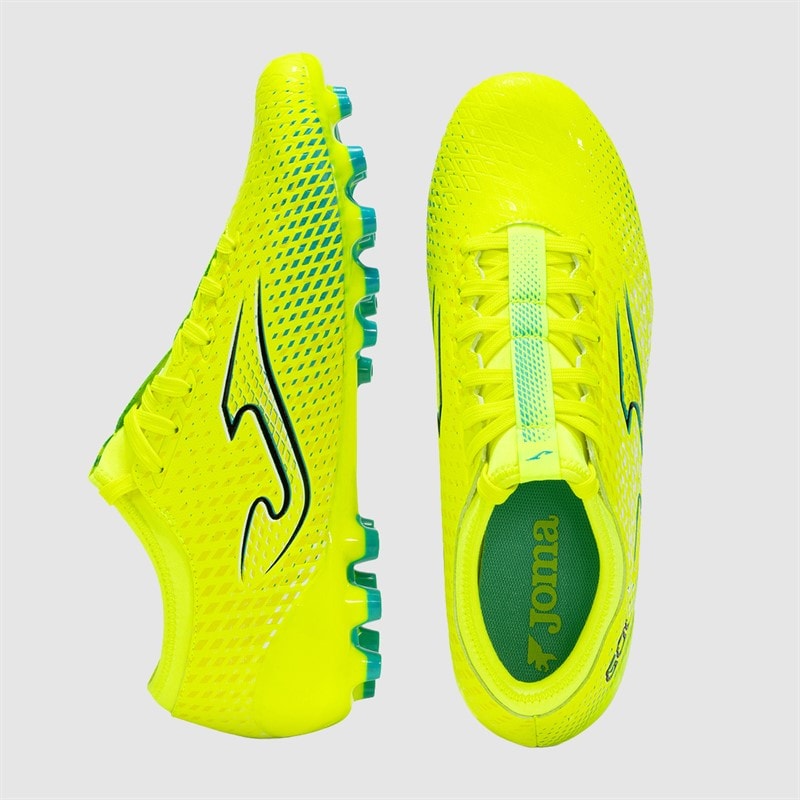 Joma Mens Gol 25 AG Artificial Ground Football Boots Fluoro Yellow - Image 4
