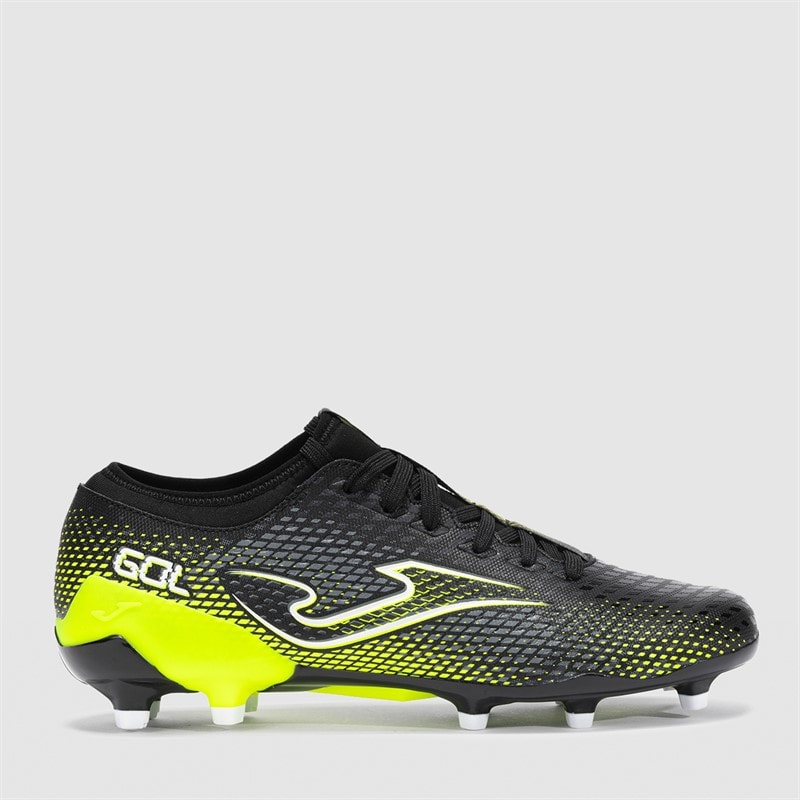 Joma Mens Gol 25 FG Firm Ground Football Boots Black/Fluoro Yellow