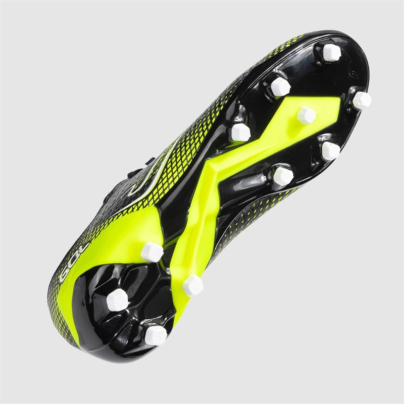 Joma Mens Gol 25 FG Firm Ground Football Boots Black/Fluoro Yellow - Image 2