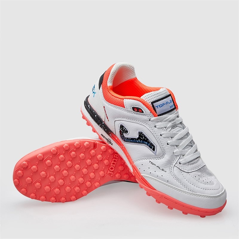 Joma Mens Top Flex Rebound 25 TF Astro Turf Football Boots Fluoro Coral/White