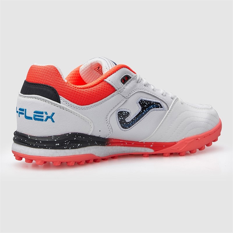 Joma Mens Top Flex Rebound 25 TF Astro Turf Football Boots Fluoro Coral/White - Image 5