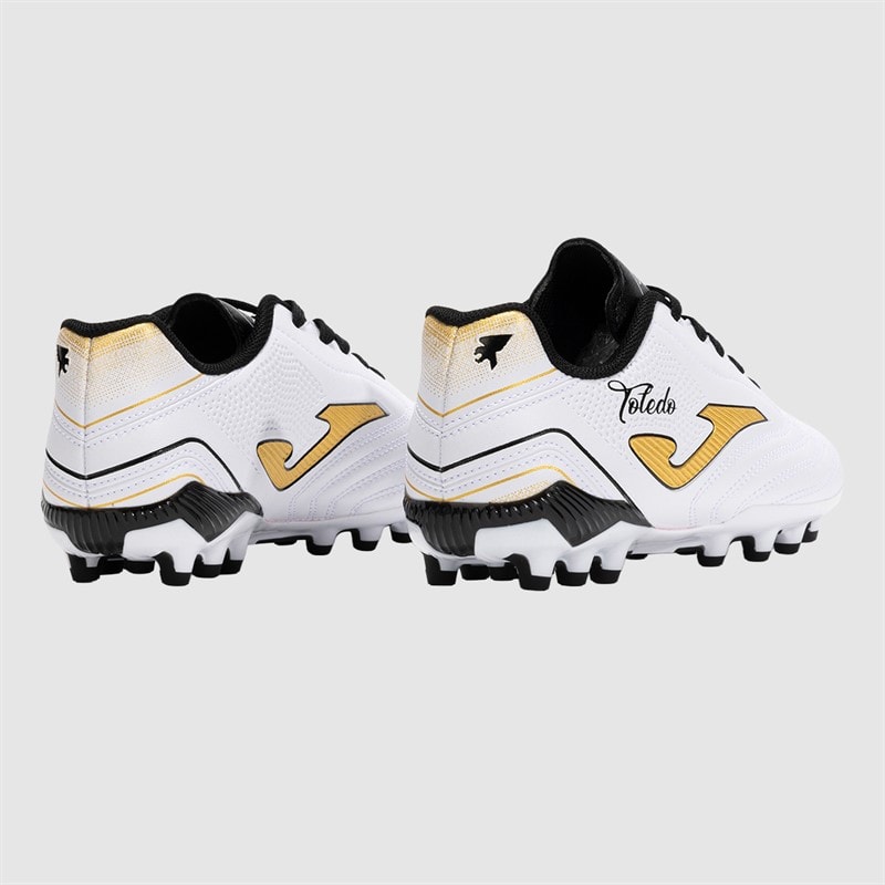 Joma Junior Toledo 25 AG Artifical Grass Football Boots White - Image 3