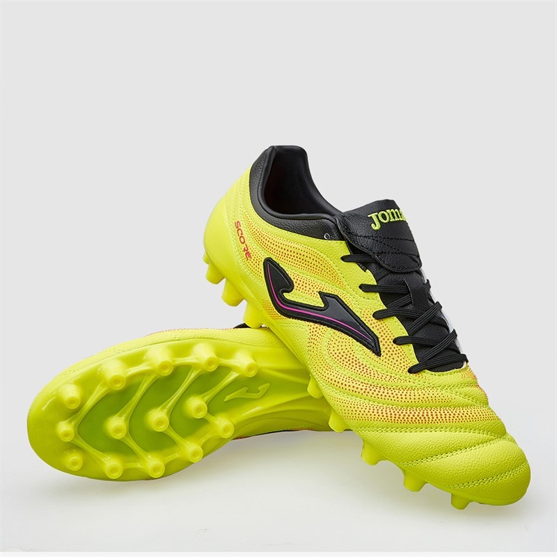 Joma Mens Score 25 AG Artificial Grass Football Boots Fluoro Yellow